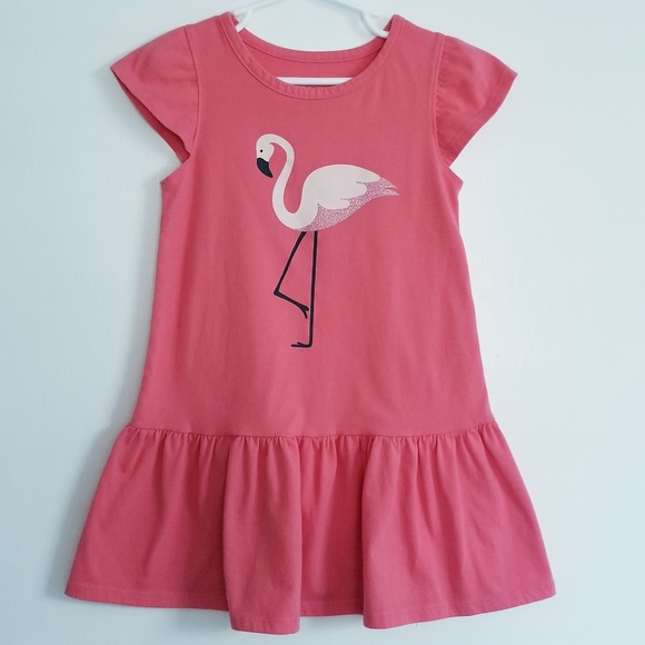 3/$25 Flip Flop Girls Flamingo Print Dress - Picture 3 of 6